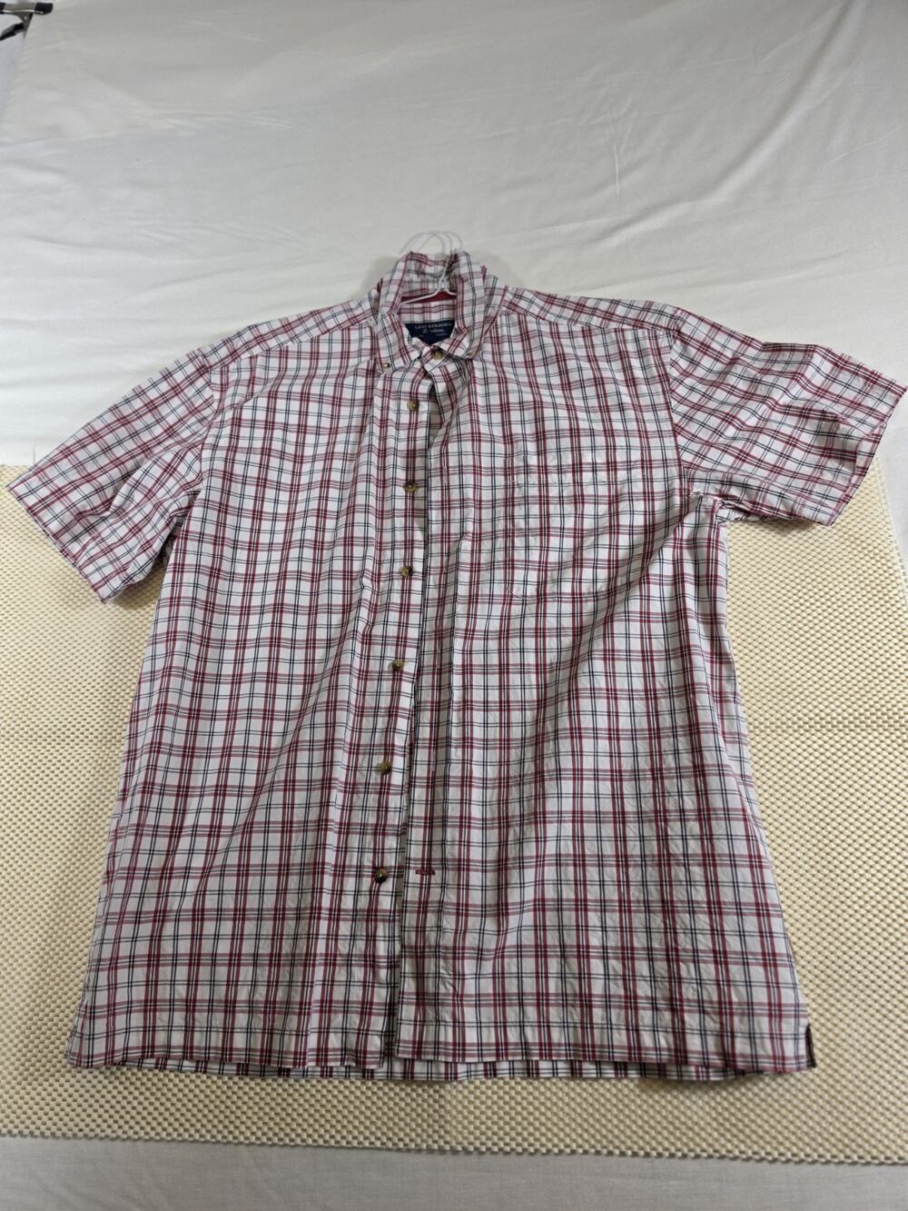 Levi Strauss Mens Plaid Short Sleeve Button Up Shirt Medium